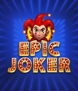 Enter the vibrant world of the Epic Joker game by Relax Gaming, highlighting a playful joker with a flaming hairstyle set against a sparkling blue background. This image depicts the joy and humor of classic slots, great for fans of classic casino aesthetics, providing a delightful gaming experience.